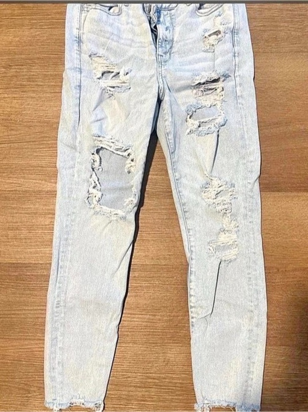 American Eagle Outfitters Ne(x)t Level Ripped High-Waisted Jegging Blue 14